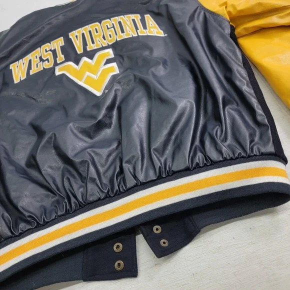 Vintage West Virginia Mountaineers Varsity Lettermans Jacket Steve & Barrys Sz L